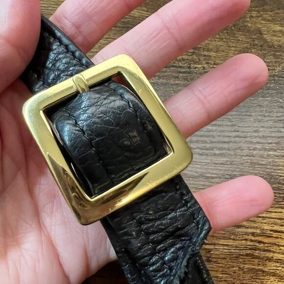 Victoria Leather Co Shoulder Bag Large Black Pebbled Leather Droplet Crossbody - Picture 11 of 15